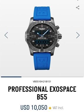 Breitling Exospace B55 Black Case with Blue Strap